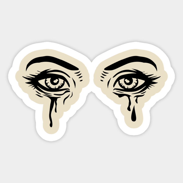 Crying Eyes Sticker by theramashley